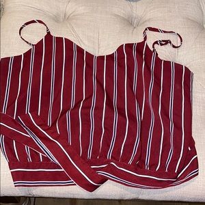 cropped spaghetti strap shirt